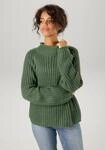 Strickpullover ANISTON CASUAL, Damen, Gr. 34, gr&uuml;n (jade), Grobstrick, Obermaterial: