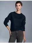 Sweatshirt TRIGEMA "TRIGEMA Sweatshirt mit angerauter Innenseite", Damen, Gr. L, blau