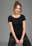 KangaROOS T-Shirt Kurzarm, elastische Rippware, mit Herz-Muster,...