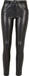 URBAN CLASSICS Lederhose Urban Classics Damen Ladies Mid Waist Synthetic Leather