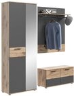 xonox.home Garderoben-Set Garderoben-Set Mason, Nox Oak / Basalt Grau, 3-teilig,