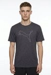 PUMA Trainingsshirt M TAD ESSENTIAL HEATHER CAT TEE (CF LARGE CAT) mit
