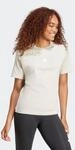 T-Shirt ADIDAS SPORTSWEAR "W 3S SJ T", Damen, Gr. L, grau (wonder alumina, wei&szlig;),