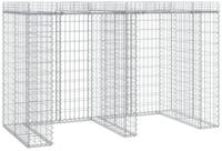 vidaXL M&uuml;lltonnenbox Gabionen-M&uuml;lltonnenbox 192x91x120 cm Verzinktes Eisen