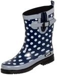 Gummistiefel BOCKSTIEGEL "Dorin", Damen, Gr. 37, blau (blau, wei&szlig;), Obermaterial: