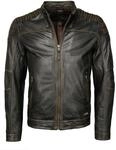 Lederjacke MUSTANG "Lederjacke Whyte", Herren, Gr. S, braun, Obermaterial: 100%