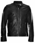 Bikerjacke JCC "Lederjacke 31020355", Herren, Gr. 48, schwarz, Obermaterial: 100%