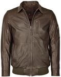 Lederjacke JCC "Lederblouson 31018159", Herren, Gr. 48, braun, Obermaterial: 100%