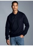 Trigema Sweatshirt TRIGEMA Langarm Polo aus Sweat-Qualit&auml;t