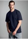 T-Shirt TRIGEMA "TRIGEMA T-Shirt DELUXE Baumwolle", Herren, Gr. 5XL, blau (navy),