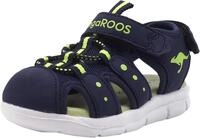 Sandale KANGAROOS "K-Mini", M&auml;dchen, Gr. 23, blau (navy, lime), Synthetik, Textil,