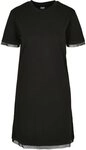 URBAN CLASSICS A-Linien-Kleid Urban Classics Damen Ladies Boxy Lace Hem Tee...