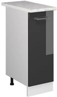 Vicco Apothekerschrank R-Line, Anthrazit Hochglanz/Wei&szlig;, 30 cm, AP Marmor...