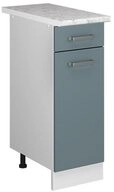 Vicco Unterschrank R-Line, Blau-Grau/Wei&szlig;, 30 cm, AP Marmor (1-St)