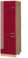 Vicco K&uuml;hlumbauschrank R-Line, Rot Hochglanz/Goldkraft Eiche, 60 cm (1-St)