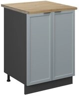 Vicco Unterschrank Fame-Line, Hellblau-grau/Anthrazit, 60 cm, AP Eiche (1-St)