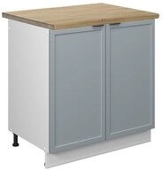 Vicco Unterschrank Fame-Line, Hellblau-grau/Wei&szlig;, 80 cm, AP Eiche (1-St)