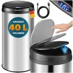 monzana M&uuml;lleimer, 40 L Automatik Sensor M&uuml;lleimer LED Display M&uuml;llbeh&auml;lter
