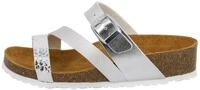 Pantolette LICO "Pantolette Natural Glitter", Damen, Gr. 38, silber (silberfarben),