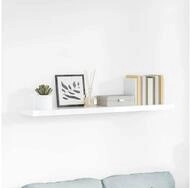 vidaXL Wandregal vidaXL Schweberegal Hochglanz-Wei&szlig; 120x23,5x3,8 cm MDF