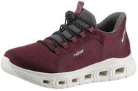 Slip-On Sneaker RIEKER SPORT, Damen, Gr. 37, grau (beere, grau), Textil, Schuhe