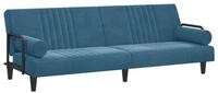 vidaXL Schlafsofa, Sofa mit Armlehnen Blau Samt