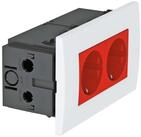 OBO BETTERMANN OBO Bettermann Vertr Steckdoseneinheit 2fach 84x140x59mm rt SDE-RW D0R