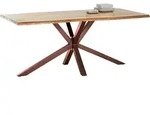 SIT Baumkantentisch, mit Baumkante wie gewachsen beige|braun 200 cm x 80 cm x...