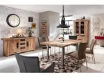 SIT Esstisch Osaka aus recyceltem Teakholz mit Kufengestell im Rustik-Look,