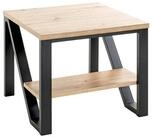 HAKU Beistelltisch Beistelltisch Eiche schwarz - Sofatisch MDF - B 55 x H 48 x...