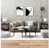 vidaXL Couchtisch vidaXL Beistelltische 2 Stk. Schwarz 40x40x40 cm Holzwerkstoff