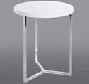 HAKU Beistelltisch Sofatisch, Wohnzimmertisch (1-St), rund - aus Metall Silber...