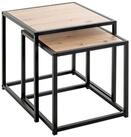 HAKU Beistelltisch Beistelltisch 2er Set schwarz-Sofatisch MDF-B35/40xH36/41xT35/40