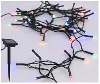 Spetebo LED-Lichterkette Solar Draht Lichterkette bunt - 7 m / 50 LED,...