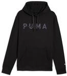 Kapuzensweatshirt PUMA "M CLOUDSPUN BRANDED HOODIE", Herren, Gr. S, schwarz (puma