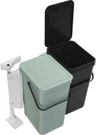 Brabantia M&uuml;lltrennsystem Sort & Go Abfallbeh&auml;l. 2 x 16 L Dark Grey & Jade...
