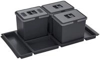 SO-TECH&reg; M&uuml;lleimer Abfallsammler Metropolis 15+15+15L mit Deckel,...