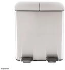 HTI-Living M&uuml;lltrennsystem M&uuml;lleimer mit 2 Kammern Jannik 40 Liter Silber,