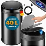 monzana M&uuml;lleimer, 40 L Automatik Sensor M&uuml;lleimer LED Display M&uuml;llbeh&auml;lter