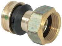 Viega Wasserrohr Viega Raxofix Verschraubung, flachdichtend, 25 mm x 1" G,...