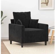 vidaXL Sofa vidaXL Sessel Schwarz 60 cm Samt