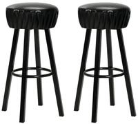 vidaXL Barhocker Barhocker 2 Stk. Schwarz Kunstleder (2 St)