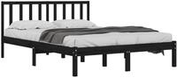 vidaXL Bett Massivholzbett Schwarz Kiefer 200x200 cm