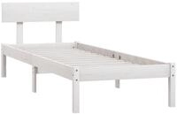 vidaXL Bett Massivholzbett Wei&szlig; Kiefer 90x190 cm
