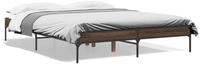 vidaXL Bettgestell, Bettrahmen Braun Eichen-Optik 140x200 cm Holzwerkstoff...