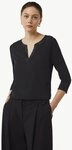 comma 3/4-Arm-Shirt T-Shirt Longsleeve im Fabricmix mit Tunika-Ausschnitt