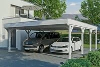Skanholz Doppelcarport Grunewald, BxT: 622x796 cm, 590 cm Einfahrtsh&ouml;he, mit