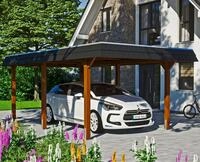 Skanholz Einzelcarport Wendland, BxT: 362x628 cm, 206 cm Einfahrtsh&ouml;he