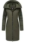Ragwear Wintermantel Jumana Damen Mantel aus modernem Materialmix mit Kapuze...
