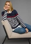 AJC Strickpullover mit modischen Kontraststreifen